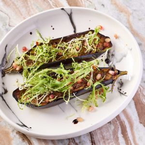 Harissa Roasted Eggplant