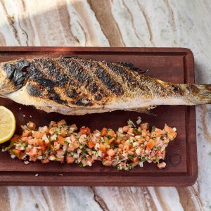 Mediterranean Style Grill Whole Seabass